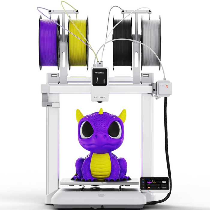 Anycubic Kobra X Multicolor 3D Printer with ACE 2nd-Gen Technology, 600mm/s Max Speed, Native 4-Color & 19-Color Max Expansion with 4 x ACE 2 Pro, Hardened Steel Nozzle, 260x260x260mm³