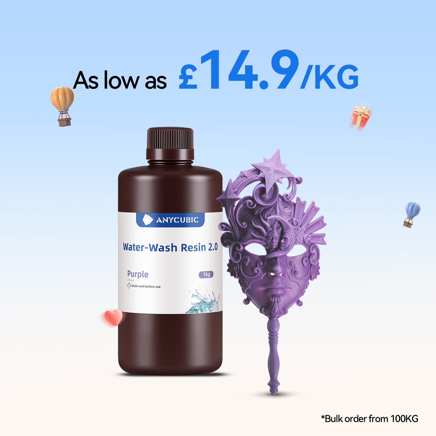 Water-Wash Resin+ 10-100kg Deals