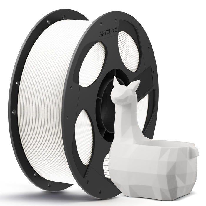 ANYCUBIC PLA+ 3D Printer Filament 1.75mm, High Toughness 3D Printing Filament, Dimensional Accuracy +/- 0.02mm, Print with Most FDM 3D Printers, Intelligent Identification,1KG Spool, White
