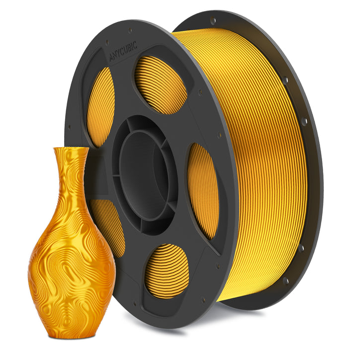 ANYCUBIC Silk PLA Filament 1.75mm, 3D Printer Filament, Dimensional Accuracy +/- 0.02mm, 1KG Spool, Dimensional Accuracy +/- 0.03 mm,Gold