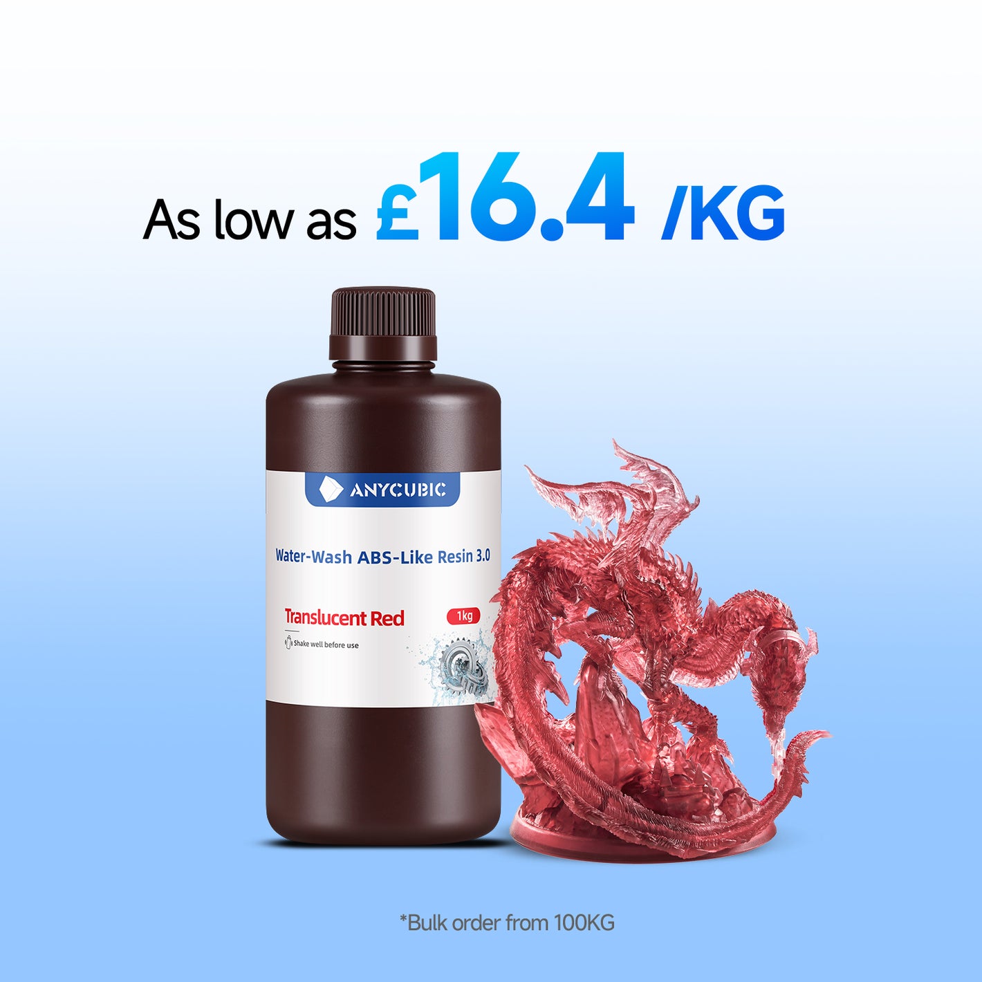 Water-Wash ABS-Like Resin 3.0 10-100KG Deals